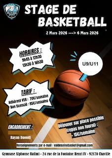 Inscription au stage U9/U11 - Semaine 2 vacances de février