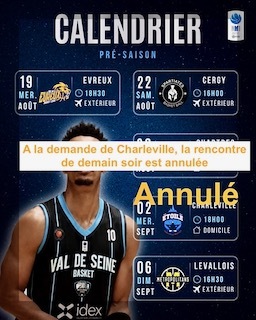 Rencontre du 2 septembre annulée
