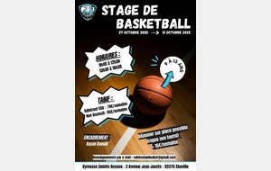 STAGE U9/U13 - VACANCES DE TOUSSAINT 2025 - CHAVILLE
