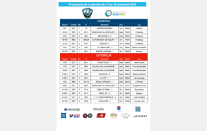 Programme de la semaine du 10 au 16 novembre 2025