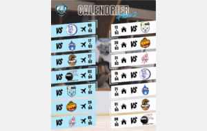 Calendrier NM1 - Phase 2