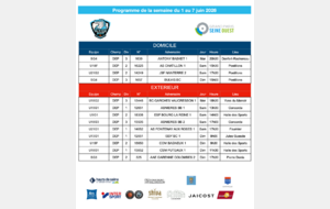 Programme de la semaine du 1 au 7 juin 2026