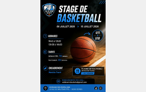 Stage U11 à U18 - Juillet 2026