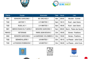 Programme de la semaine du 28 septembre au 4 octobre 2026