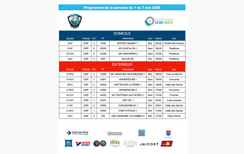 Programme de la semaine du 1 au 7 juin 2026