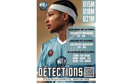 Inscription aux journées de détection U15 à U21