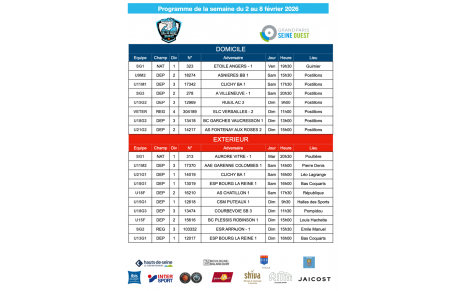 Programme de la semaine du 2 au 8 février 2026