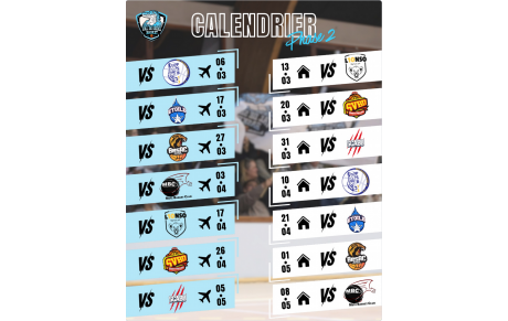 Calendrier NM1 - Phase 2