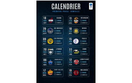 Calendrier NM1 - Phase 1