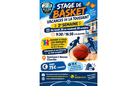Stage vacances de Toussaint - Semaine 2