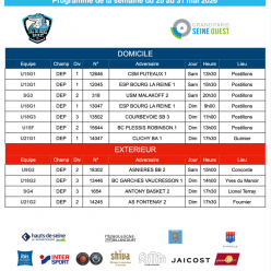 Programme de la semaine du 25 au 31 mai 2026