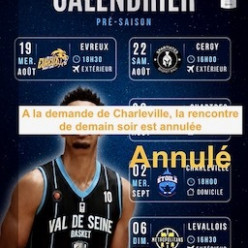 Rencontre du 2 septembre annulée