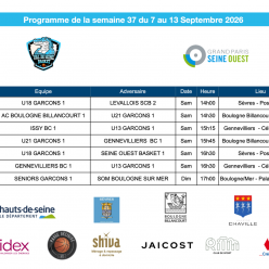 Programme de la semaine du 7 au 13 septembre 2026