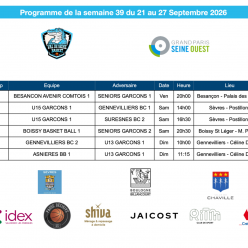 Programme de la semaine du 21 au 27 septembre 2026