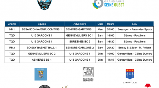 Programme de la semaine du 21 au 27 septembre 2026